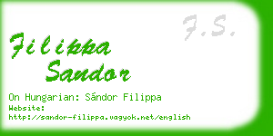 filippa sandor business card